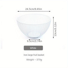 Nordic Style Wrought Iron Fruit Basket Stainless Steel Fruit Bowl