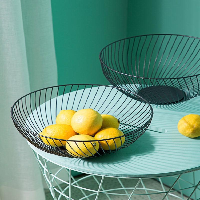 Nordic Style Wrought Iron Fruit Basket Stainless Steel Fruit Bowl
