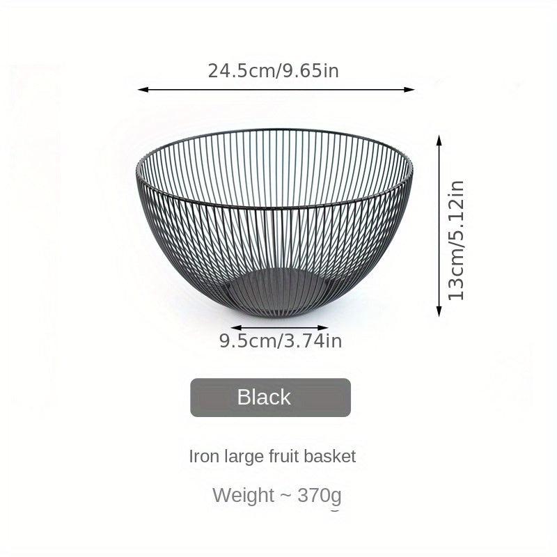 Nordic Style Wrought Iron Fruit Basket Stainless Steel Fruit Bowl