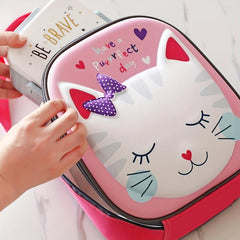 3D Cat Lunch Bag Reusable for Work School Picnic Beach