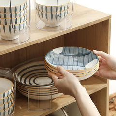 Transparent Dish Rack Organizer for Countertop and Cabinet