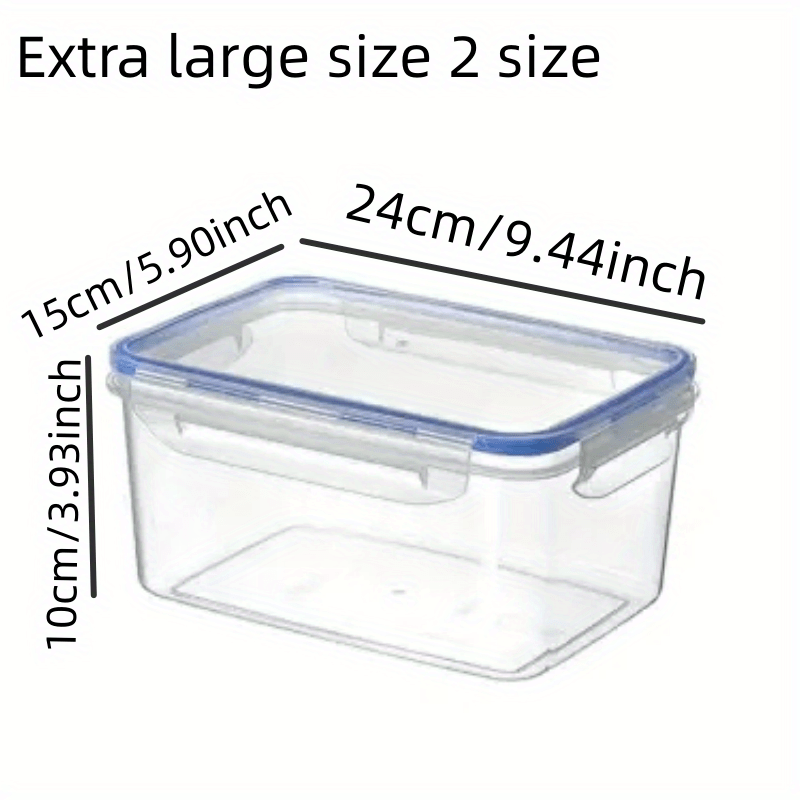 2pcs Kitchen Refrigerator Crisper Fruit Storage Sealed Box Hand Wash