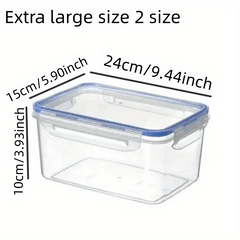 2pcs Kitchen Refrigerator Crisper Fruit Storage Sealed Box Hand Wash
