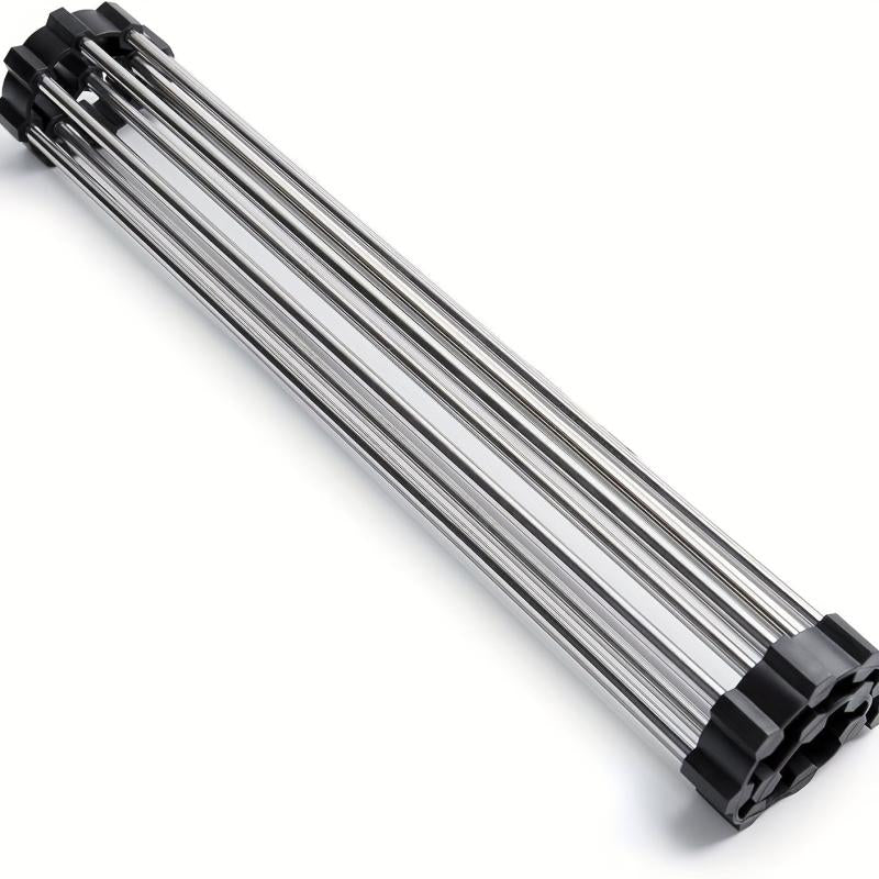 Roll Up Dish Drying Rack Over Sink - Stainless Steel Wire Dish Drainer