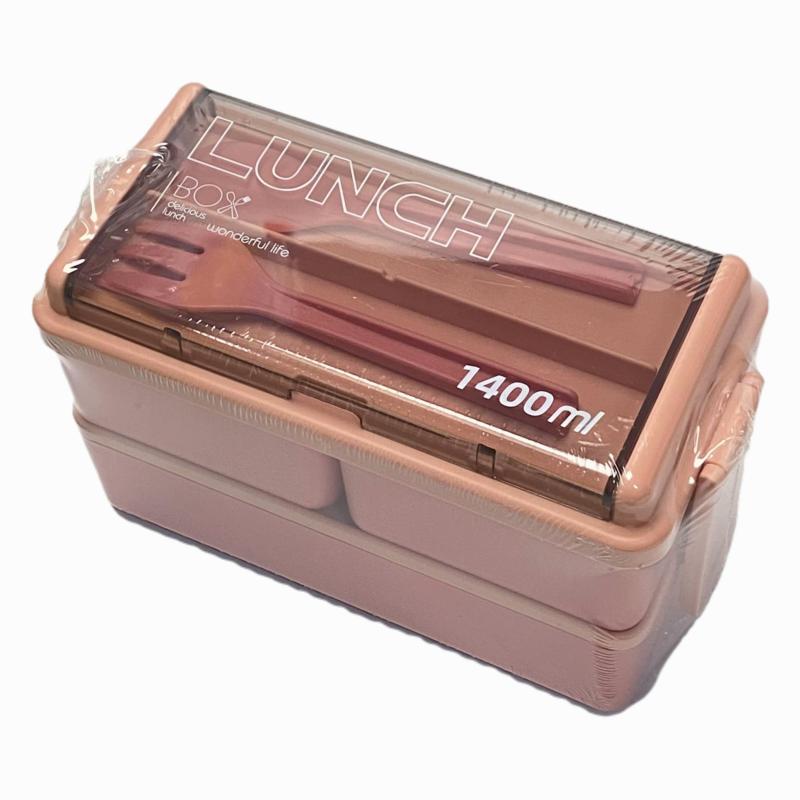 Double Layer Lunch Box Divided Bento Box Leakproof Container for School and Work
