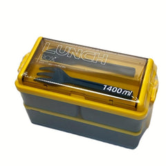 Double Layer Lunch Box Divided Bento Box Leakproof Container for School and Work