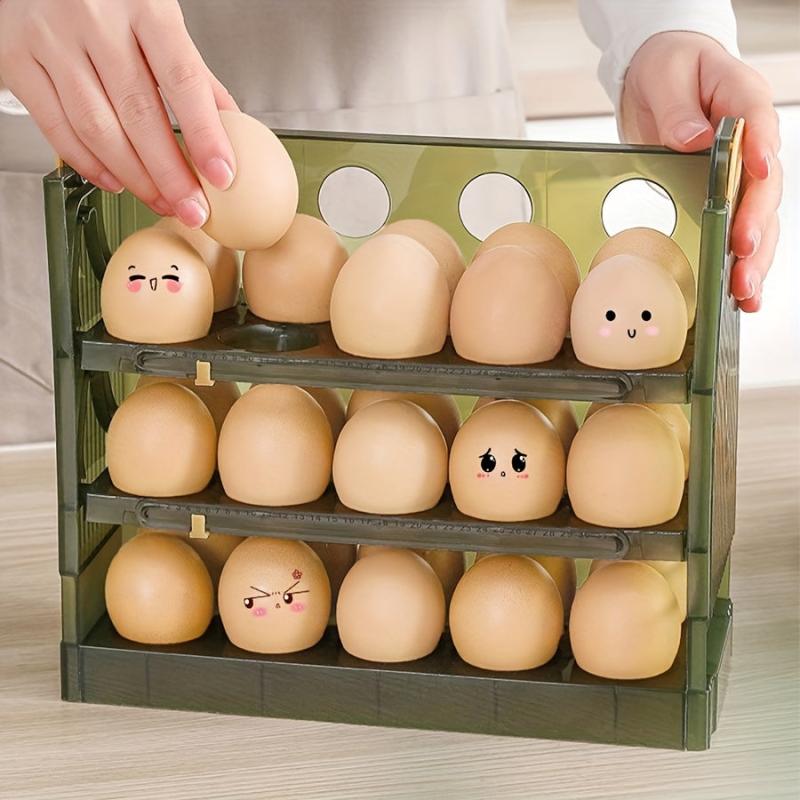Leak Proof Green Egg Storage Box Refrigerator Hand Washable