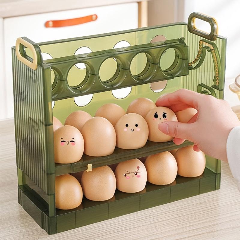 Leak Proof Green Egg Storage Box Refrigerator Hand Washable