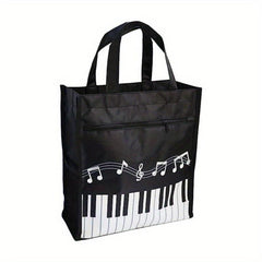 Music Pattern Bento Bag Ice Pack Waterproof Outdoor Picnic Lunch Bag