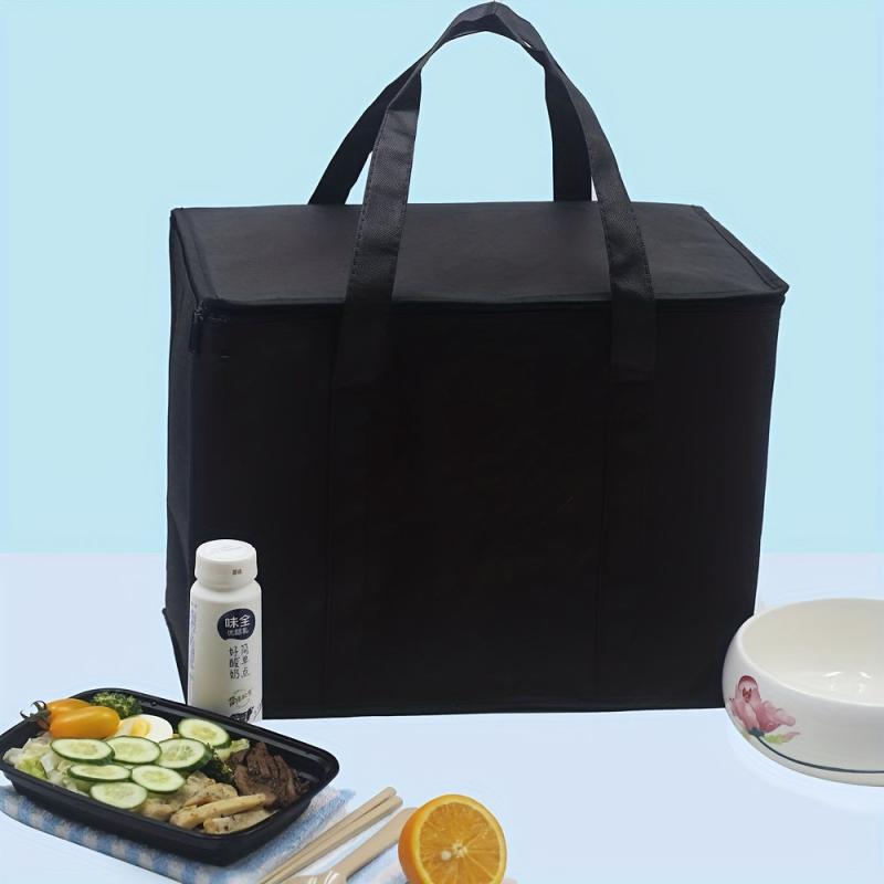 1pc Folding Aluminum Foil Insulation Bag Outdoor Cooler Box Non woven