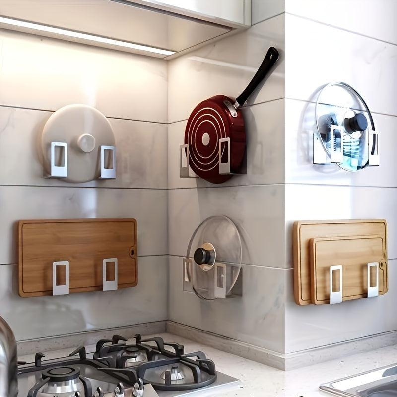 Adjustable Pot Lid Holder Cabinet Door Organizer