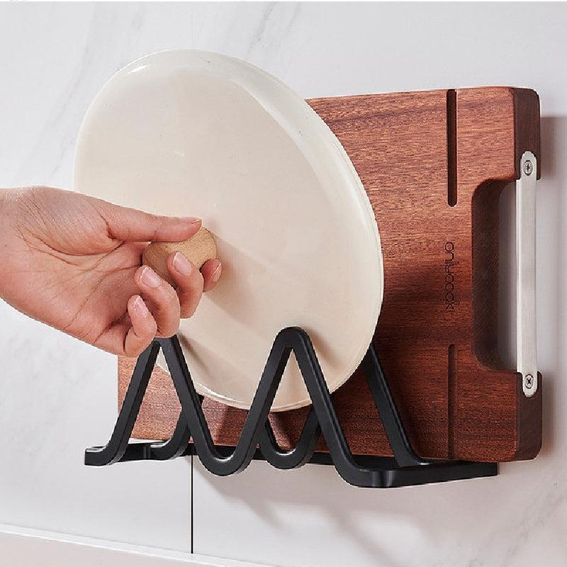 Wall-mounted Pot Lid Rack Kitchen Accessory