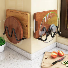 Wall-mounted Pot Lid Rack Kitchen Accessory