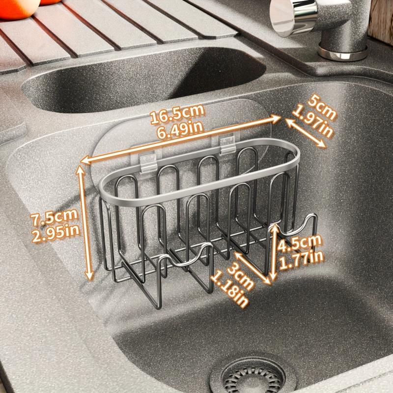 Stainless Steel Drain Basket and Rack for Kitchen and Bathroom Organization