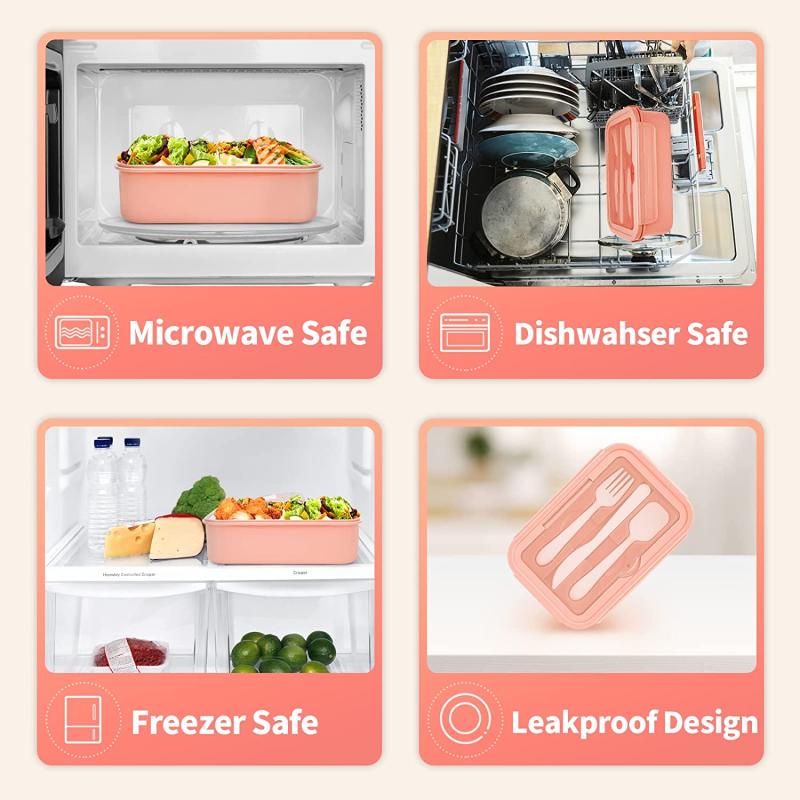 Insulated Bento Box Lunch Box for Adults 1400ml Leakproof BPA-Free