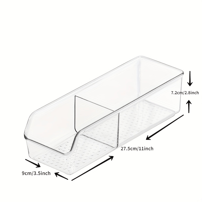 Clear Pantry Storage Bins with Dividers - Kitchen Organizer