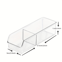 Clear Pantry Storage Bins with Dividers - Kitchen Organizer
