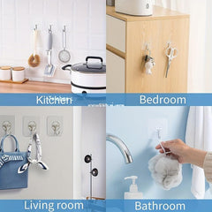 10pcs Transparent Heavy Duty Wall Hooks - Non-marking
