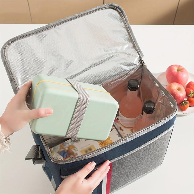 Aluminum Foil Bento Bag Ice Pack Picnic Lunch Box Waterproof Insulated Bag