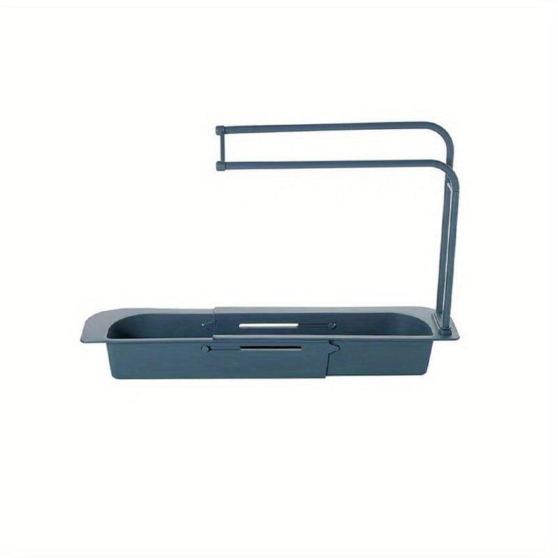 Telescopic Sink Storage Rack with Sponge Soap Holder