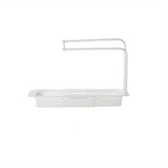 Telescopic Sink Storage Rack with Sponge Soap Holder