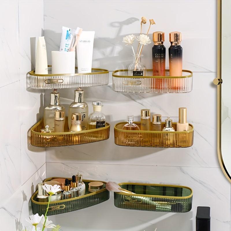 Wall Mount Storage Rack for Toiletries Makeup Seasonings