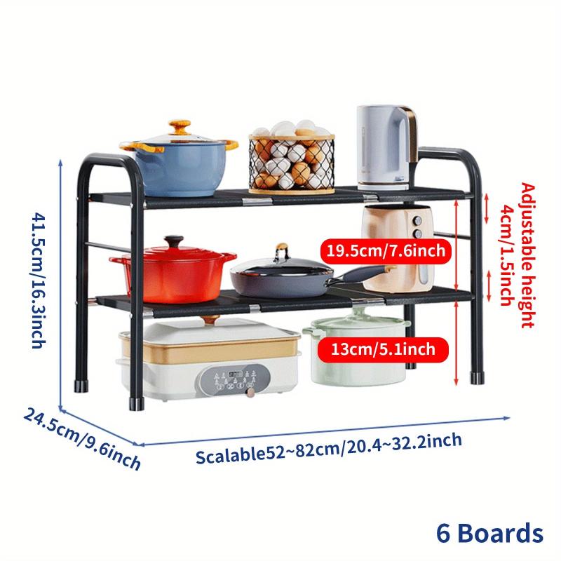Expandable 2-Tier Under Sink Organizer Shelf Rack with Removable Panels