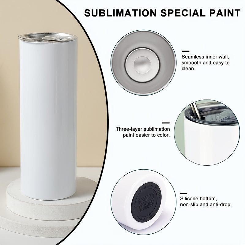 20oz Stainless Steel Tumbler with Lid and Straw