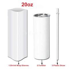 20oz Stainless Steel Tumbler with Lid and Straw