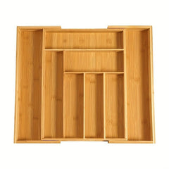 Expandable Bamboo Drawer Organizer for Kitchen