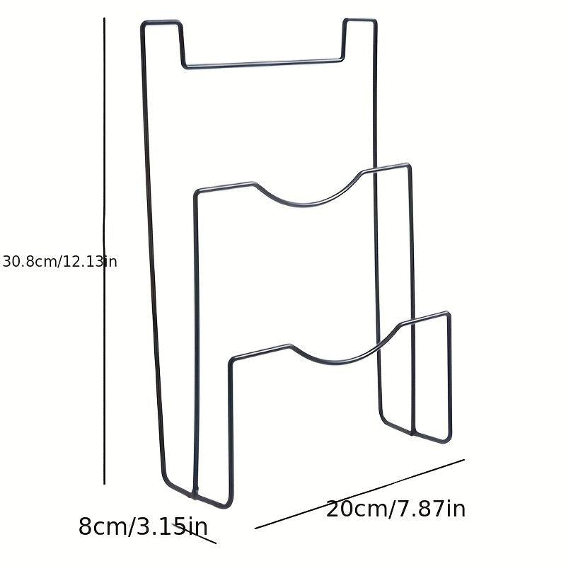 Wall Mounted Pot Lid Cutting Board Holder Kitchen Storage Shelf