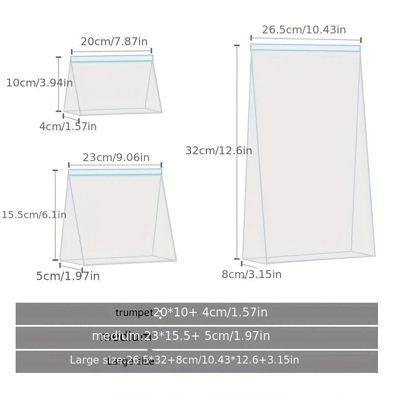 20pcs Reusable Storage Zipper Bags Leak Proof Freezer Bag Fresh