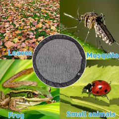1pc Outdoor Bucket Insect Proof Mesh Cover Barrels Rain Protection