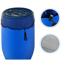 1pc Outdoor Bucket Insect Proof Mesh Cover Barrels Rain Protection