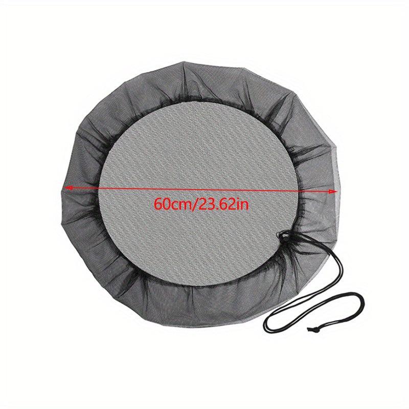 1pc Outdoor Bucket Insect Proof Mesh Cover Barrels Rain Protection