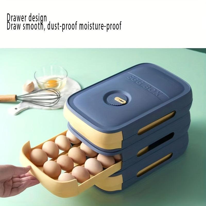 Egg Box With Lid Drawer Type Leak Proof Reusable Box Hand Wash