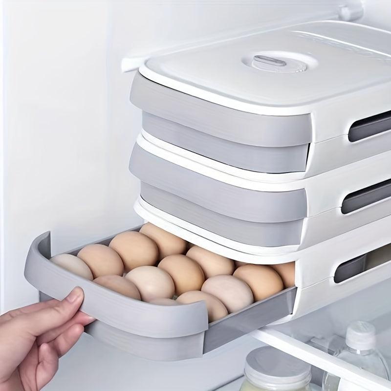 Egg Box With Lid Drawer Type Leak Proof Reusable Box Hand Wash