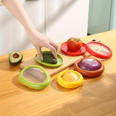 4pcs Transparent Film Fruit Crisper Storage Containers