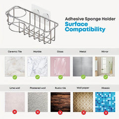 Waterproof 3 in 1 Sink Rack with Adhesive Holder