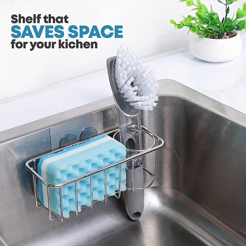 Waterproof 3 in 1 Sink Rack with Adhesive Holder