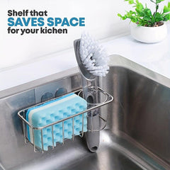 Waterproof 3 in 1 Sink Rack with Adhesive Holder