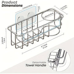 Waterproof 3 in 1 Sink Rack with Adhesive Holder