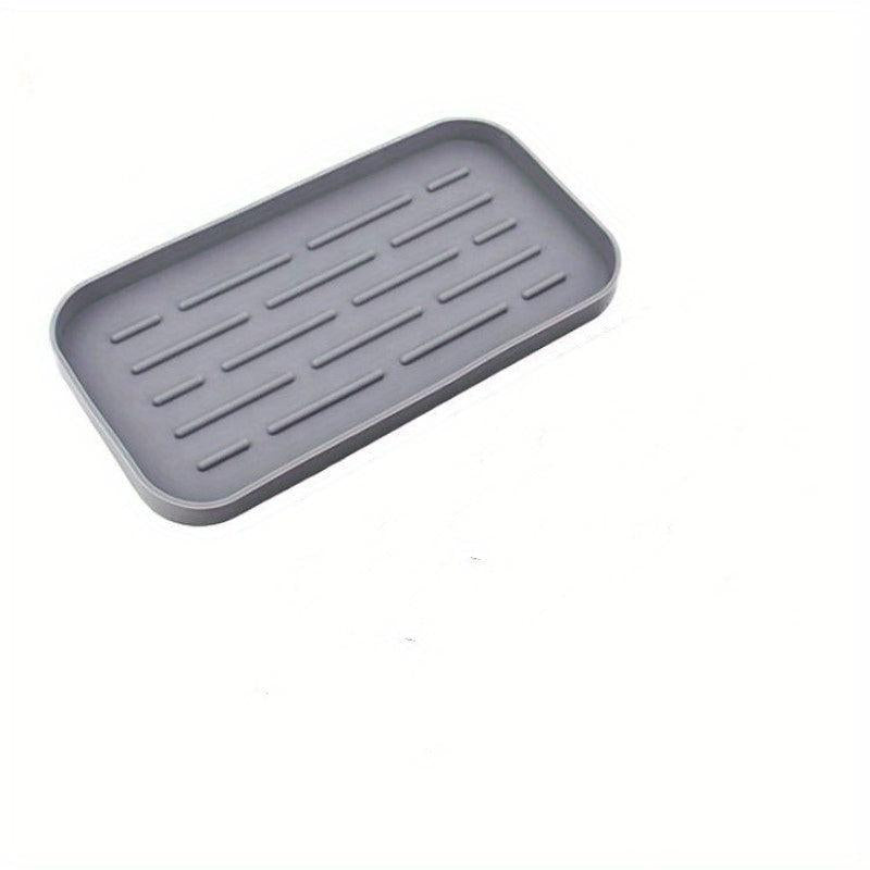 Silicone Dish Drying Mat Sponge Holder Sink Organizer Tray