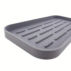 Silicone Dish Drying Mat Sponge Holder Sink Organizer Tray