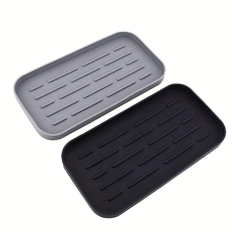 Silicone Dish Drying Mat Sponge Holder Sink Organizer Tray
