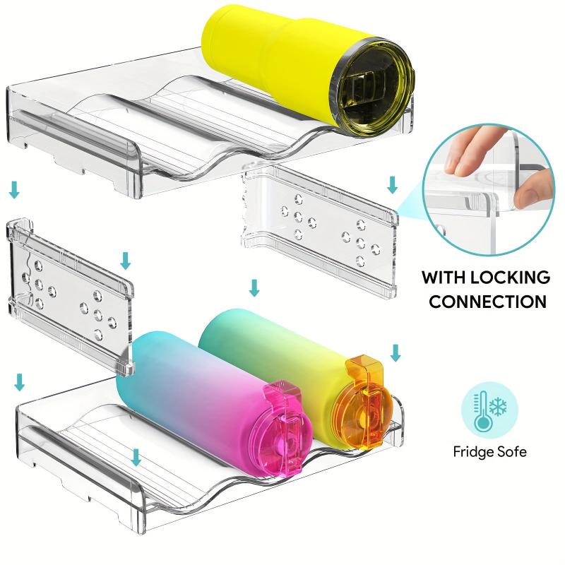 Clear Water Bottle Organizer Double Layer