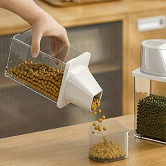 Large Capacity Airtight Rice Dispenser Keeps Food Fresh & Secure
