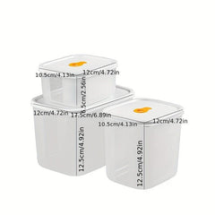 3pcs Plastic Refrigerator Dumplings Box Food Storage Sealed Kitchen Containers