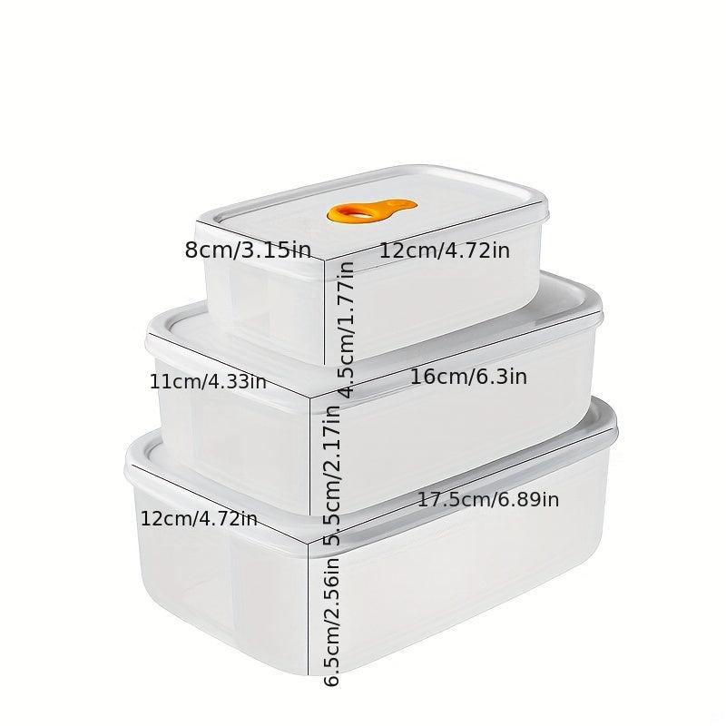 3pcs Plastic Refrigerator Dumplings Box Food Storage Sealed Kitchen Containers