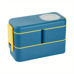 Insulated Bento Box with Tableware and Saucer, Leakproof Lunch Box for Adults